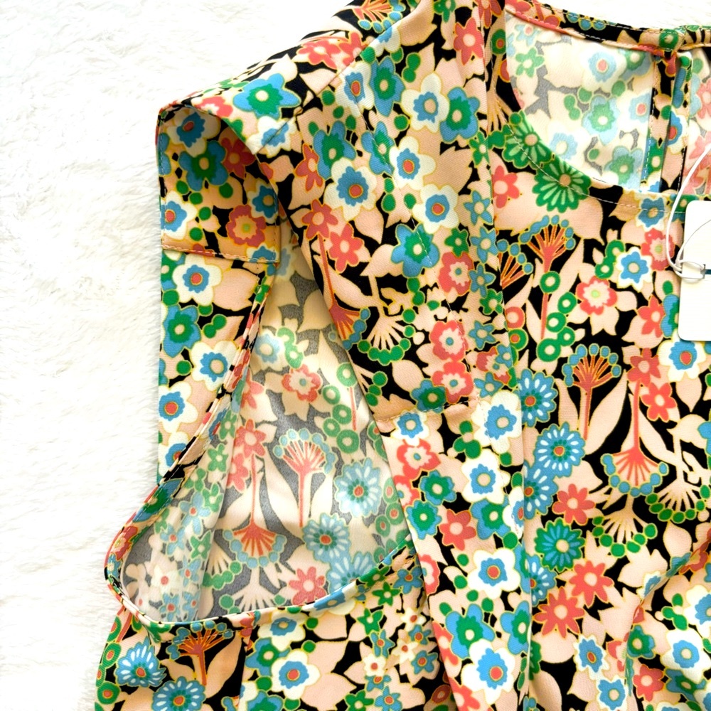 TED BAKER Nelliy Sleeveless Floral Top with Shoulder Detail—4-6 - Picture 7 of 16